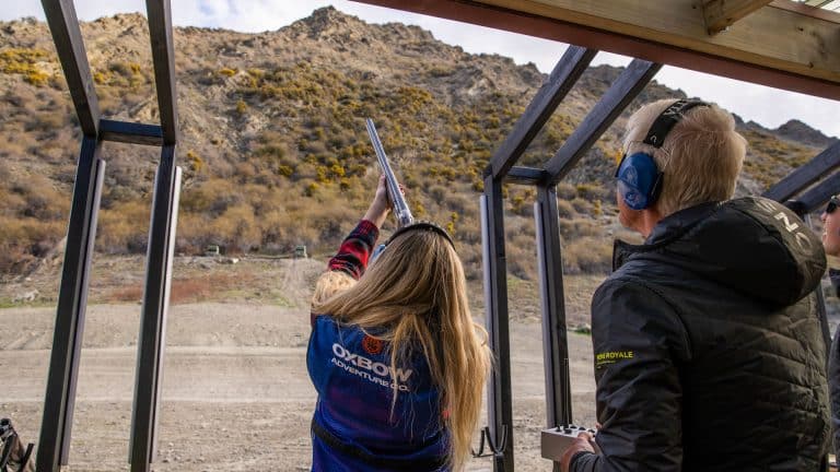Aiming help from Oxbow’s shooting instructor